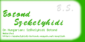 botond szekelyhidi business card