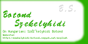 botond szekelyhidi business card